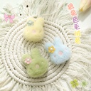 Japanese and Korean candy color plush rabbit brooch cartoon hair accessories embroidery cute diy pendant small jewelry