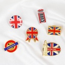 British Flag Brooch Personality Creative Building Jewelry Oil Dropping Cartoon Big Ben Telephone Booth Badge Accessories