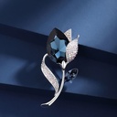 High-grade crystal Tulip brooch women's personality all-match corsage atmospheric fashion anti-light pin