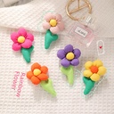 Rainbow flower accessories diy Tulip brooch cute bag decorations children's clothing accessories