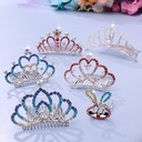 Crown Headwear Children Princess Rhinestone Crown Hair Comb Little Girl Birthday Gift Baby Hair Accessories Comb Jewelry