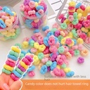 Candy color seamless children's hair rope hair ring baby tie small chirp does not hurt the hair small rubber band Girls hair accessories