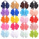 Children's Hair Accessories Dovetail Bow Leather Band Hair Rope 20 Color V-shaped Rib Band Girls' Hair 2094