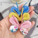 Pastoral Style DIY Bow Accessories Children's Hair Accessories Fabric Floral Butterfly Clothing Leggings Accessories