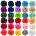 10CM wavy chiffon flower 30 color 7cm children's headdress accessories accessories pet pendant flower spot