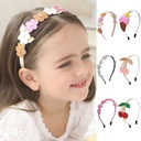 Sequin color matching flower hairband fabric ice cream children's hairband glitter Glitter star Cherry headband