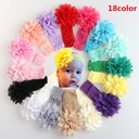 baby headdress headband handmade chiffon flower big flower headband children's knitted hair band 10cm multi-color