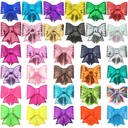 7cm Children's Headwear 5cm Clothing Accessories Computer Embroidery Sequin Bow 32 Color in stock