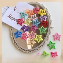 Colorful five-pointed star BB clip hairpin metal cute star
