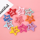 Children's five-pointed star hairpin candy-colored oil drop bb clip baby broken hair bangs clip manufacturers spray cute