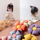 Nordic Simple Retro Three-dimensional Cotton Colored Big Flower Children's Girls' Hair Ring Rubber Tendon Hair Rope Hair Accessories