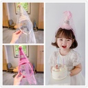 Children's Birthday Hat Hair Hoop Sand One-Year Birthday Cake Hat Crown Head Sand Princess Photo Hair Accessories