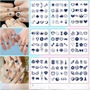 popular juice tattoo stickers semi-permanent finger stickers herbal fresh cartoon tattoo stickers