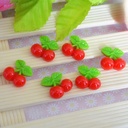 Sweet small cherry resin accessories clothing patch material diy handmade children hair accessories