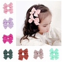 Hot Selling Children's Baby Bow Hairpin Hair Accessories Princess Cute Japanese Style Hairpin Girl's Double Clip Little Girl