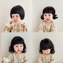 ins Explosive Korean Style Baby Cute Girl's Short Curly Hair Princess Wig Cap Children's Photography Hundred Days Baby Hair Accessories