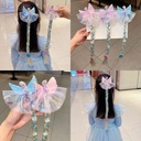 Frozen Girls' Wig Braid Hairpin Princess Aisha Wings Tassel Cute Yarn Group Ponytail Press Clip