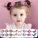 Cute Cartoon Animal Baby Hairpin Glitter Headwear Star Love Dog Cat Dolphin Hairpin