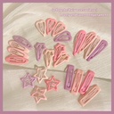 Pink children's five-pointed star hairpin star BB clip cute girl baby side hairpin little girl headdress