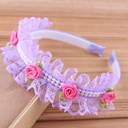 Korean children lace rose flower princess hair band headdress bohemian headdress wreath hair band