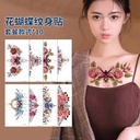 color wreath clavicle chest scar covering flower arm tattoo sticker