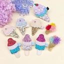 90510 Childish Cone Ice Cream Hairpin Flower All-inclusive Children's Hairpin Princess Sequins Glitt Clip