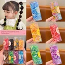 Children's Color Disposable Rubber Band Candy Color Hair Ring Cute Girls Baby High Elastic Rubber Band Hair Accessories