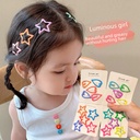 Children's Luminous Hairpin Cute BB Clip Star Hairpin Little Girl's Hair Breathless Broken Hair Clip Hair Accessories