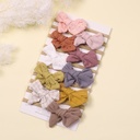 10 Piece Set Soft Nylon Seamless Small Hair Band Baby Bow Headband Cotton Embroidered Children Hair Accessories