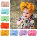 INS spring and summer fabric big bow children's hair band DIY wide hair band baby headband headdress 30 color