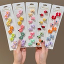 Children's small hairpin Girls cute summer baby hair clip color clip headdress broken hair clip does not hurt the hair clip