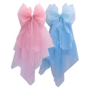 Princess floating yarn big bow Flower hairpin Children Cute Korean style veil hair accessories girl Super fairy three-dimensional hair accessories