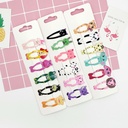 children's animal hair clip cute printed girl BB clip color princess hair clip hair accessories set