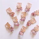 A133 Korean style children's spring transparent burst cute flower rabbit hair rope baby centipede braid hair ring