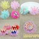 Korean version of the Crown yarn hair clip side clip children's duck bill clip Princess head accessories hair accessories high-end boutique