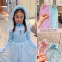 Frozen Alloy Crown Headband Girls Snowflake Mesh Hair Accessories Aisha Princess Lace Bow Headwear