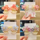 Children's Antique Hair Accessories Super Fairy Retro Flower Tassel Hairpin Elegant Little Girl Hanfu Headwear Chinese Style Accessories