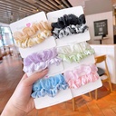 Girl's Sweet Candy Color Mesh Large Intestine Hair Ring Cute Little Girl's Ponytail Hair Rope Ball Hair Accessories