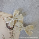 Autumn and winter sweet cute children's hair clip light gold small bow clip side clip bangs hair clip accessories