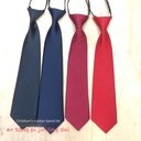 Children's Rubber Strap Tie-free Tie Solid Color Kindergarten Boys and Girls Elementary School Uniform Shirt Performance Small Tie