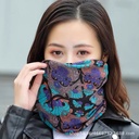 Scarf Women's Pullover Korean Style Small Scarf Autumn and Winter Hat Mask Neck Protection False Collar Silk Scarf Windproof for Riding