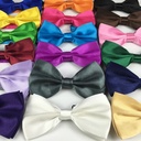 Bow tie Adult Men's Groom Performance Monochrome Solid Color Tie Double Layer Spinning Dog Pet Bow Tie