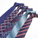 Source factory spot polyester silk jacquard craft cashew tie men's business wear tie