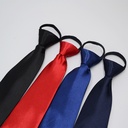 Children's tie 7cm zipper school performance group color lazy tie spot sample customization
