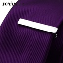 JOVAN 热销爆款简约光板光面短款领带夹 男士领夹4cm短夹金银黑