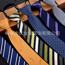 Zipper Tie Men's Business Group Accessories Business Dress Lawyer Harry Potter Striped Lazy Tie