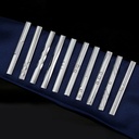 Silver Men's 5cm Short Fashion Tie Clip with Diamond Narrow Tie Special Personality Temperament Simple Tie Clip