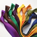 Strength merchants spot direct supply solid color high density silk satin tie 8cm Korean fashion tie