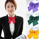 Japanese style fresh artificial silk Women's geometric collar uniform college style boxer bow tie factory