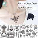 Butterfly Tattoo Sticker Plain Flower Sexy Finger Collarbone Dark Tattoo Sticker Waterproof Tattoo Sticker